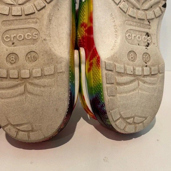 CROCS Colorful Tie-Dye M 8 W 10 - Picture 8 of 12